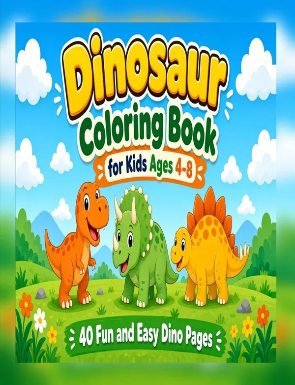 Dinosaur coloring book for kids โ cover
