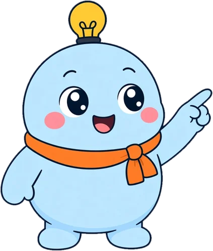 Brainy the brain mascot pointing